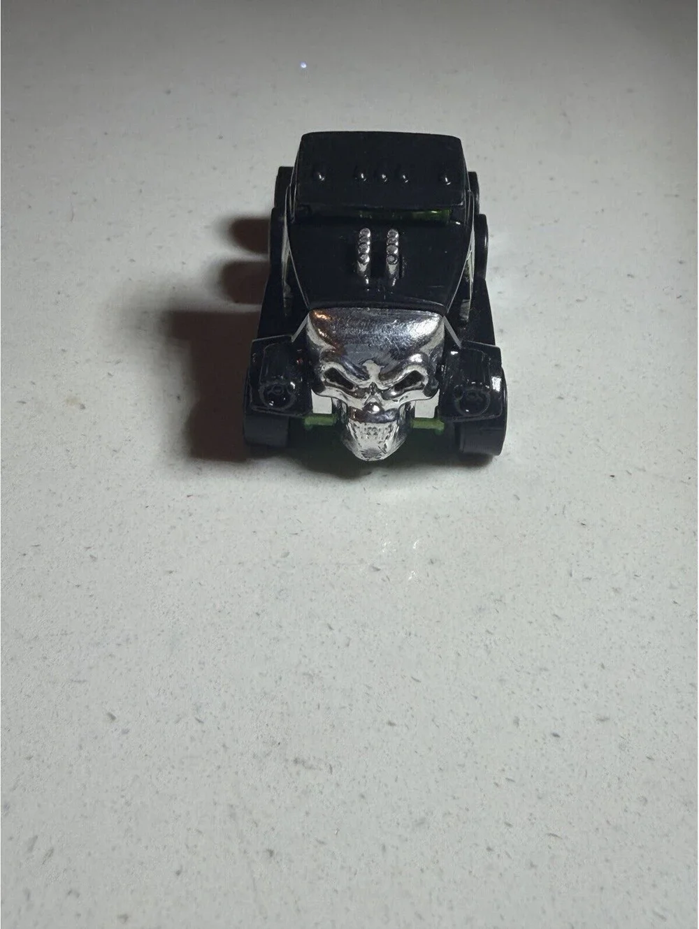 Mattel Hot Wheels “Bone Blazer” Toy Truck W/ Skull Black Green Flames Diecast